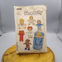 Vintage Craft Sewing PATTERN Simplicity 6968, 1985 Clothes for 16in 18in Soft - £15.84 GBP