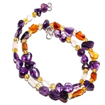 Amethyst Sage Natural Gemstone Beads Jewelry Necklace 17&quot; 96 Ct. KB-1042 - £8.72 GBP