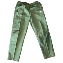 Nike Club Men&#39;s L (35-38&quot;) Woven Tapered Leg Pants Oil Green/White DX0613 - $69.29