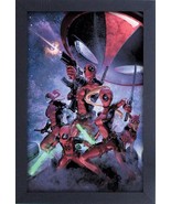 Marvel Galactic Deadpool Framed Wall Poster Print 11 x 17 Officially Lic... - £12.52 GBP
