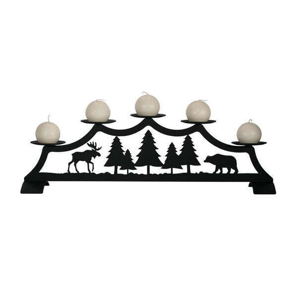 5-Candle Fireplace Pillar in 4 Designs by Village Wrought Iron