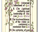 Universalist Faith Missive Calligraphy UNP Unused DB Postcard Y12 - $17.77