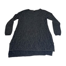 Motherhood Maternity Sweater Women&#39;s Medium Black Cable Knit V-Neck Long Sleeve - £14.77 GBP