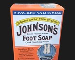 1 Box Johnsons Foot Soap 8 Packets Soothes Tired Aching Feet Softens Cal... - £79.05 GBP
