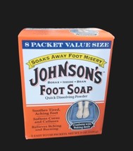 1 Box Johnsons Foot Soap 8 Packets Soothes Tired Aching Feet Softens Cal... - £79.05 GBP