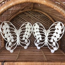 Vintage 1975 Burwood Products Co Wall Hanging Plastic Butterflies Ivory ... - $25.00