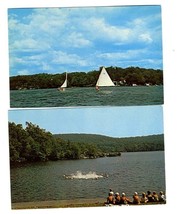 Kanes Point and Sailing on Beaver Lake New Jersey Postcards 1960&#39;s - £7.77 GBP