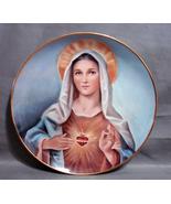 Porcelain Collectors 8&quot; Plate, Madonna of the Sacred Heart, Franklin Min... - £7.18 GBP