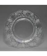 Cambridge Wildflower Etched Clear Glass Salad Plate 8 inch - $11.88