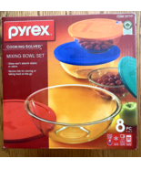 Vintage Pyrex Glass Mixing Bowl Set 4 Pieces w/ Lids 1, 1.5, 2.5, &amp; 4 Qt. - $81.99 CAD