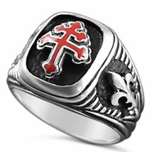 Cross of Lorraine Special forces ring   Artisan made Sterling Silver - $98.00