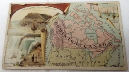 Arbuckle Bros Coffee Victorian Trade Card Illustrated Map of Canada with... - $15.15