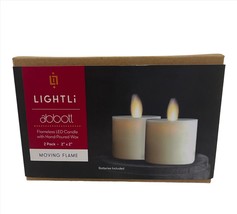 Lightli Tealight Set of 2 Battery Touch On Off 100+ Hours 2" High Timer Remote