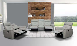 Grey Sofa Set with Manual Recliners Living Room Fu - £7,176.86 GBP