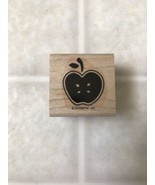 Rubber Stamp 1995 Stampin Up APPLE SLICE Fruit Cute Primitive Fall Teacher - £6.27 GBP