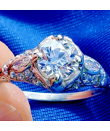 EARTH MINED DIAMOND Deco Engagement Ring ORIGINAL Vintage PLATINUM Solit... - $13,865.25