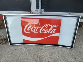 Large Vintage Enjoy Coca Cola Coke Box Soda Sign - £240.63 GBP