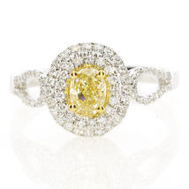 2. 00 Ct Oval Cut Yellow Citrine Women&#39;s Engagement Ring 14k White Gold ... - $89.99