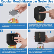 Electric Mason Jar Vacuum Sealer Kit - Wide &amp; Regular Mouth - £24.91 GBP