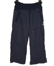 Lululemon Dance Studio Pants 8 Navy Blue Cropped Pockets Drawstring Womens - £23.75 GBP