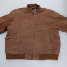 VTG Ash Creek Trading Mens L Insulated Bomber Jacket Brown Suede Genuine Leather image 13
