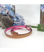 Kate Spade Pink Tan Leather Slim Gold Shell Buckle Reversible Belt Large... - $1,194.49 MXN