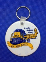 Train CSX Look! Listen! Live! Operation Lifesaver For Your Safety Keychain - £5.42 GBP