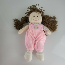 Vintage Carters Prestige Pink Overall Doll Flower Brown yarn Hair Stuffed Cloth - $59.39