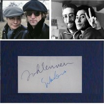 John Lennon &amp; Yoco Ono Signed Card &amp; Photos - The Beatles w/COA - £4,582.93 GBP
