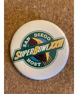 Vintage SUPER BOWL XXII SAN DIEGO HOST Collectible NFL Super Bowl Pinbac... - $5.81