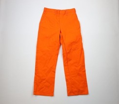 Vtg 90s Streetwear Mens 32x30 Wide Leg Flame Resistant Pants Blaze Orange USA - £46.93 GBP