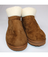 New Blue Mountain Womens Memory Foam Bootie Fawn Slippers Tan Size M 7/8... - $11.65