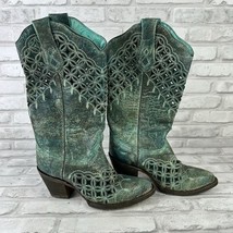 Corral Women’s Western Cowgirl Boots A3349 Size 6M Turquoise Laser Cut - $78.74