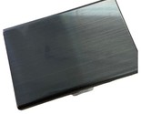 Black Unisex metal credit card case holds up to 14 Plain - $5.35