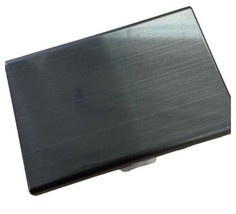 Black Unisex metal credit card case holds up to 14 Plain - £4.20 GBP