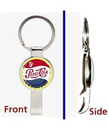 Vintage Pepsi Cola Cap Pennant or Keychain silver tone secret bottle opener - £10.03 GBP