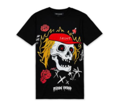 Reason Brand Saint Shirt Black Tee Pirate Skeleton Short Sleeve Mens Size XL - £15.47 GBP