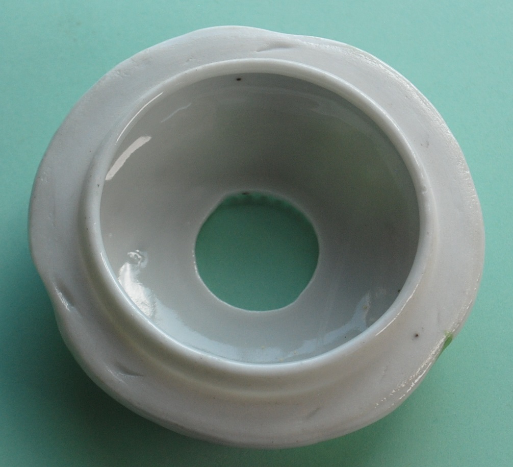 Orphan Lid for Round Nippon Hair Receiver Floral Beaded Opening Item image 4