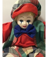 Porcelain Doll with Clown Make-up 8&quot; Tall Collectible Doll - £5.20 GBP