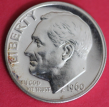 1960 Silver Proof Roosevelt Dime Exact Coin Shown  OCE 04 - $11.99