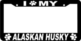 ALASKAN HUSKY DOG paw print License Plate Frame - £3.58 GBP