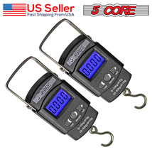 2 Pcs Portable Fish Scale Handheld Electronic Digital Hanging Weight 110lb/50... - £10.07 GBP
