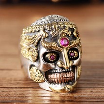 Cool Men Stainless Steel Ring Gothic Punk  Crystal Zircon Eye Biker Jewelry gift - £8.44 GBP