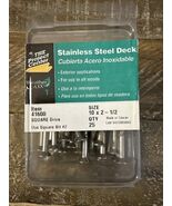 Hillman Stainless Steel Deck Screws 10 X 2-1/2 Square Drive 25 pk. (4160... - $15.10 CAD