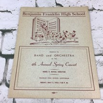 Benjamin Franklin High School Vintage 1952 Concert Program Portland Oregon - £19.54 GBP