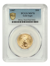 1997 $10 Gold Eagle PCGS MS70 - £3,103.82 GBP