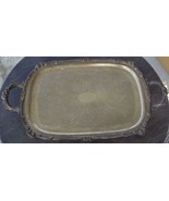 Vintage English Silver MFG Corp. 722/20 Footed Silver Plate Waiter Tray ... - $1,128.81 MXN