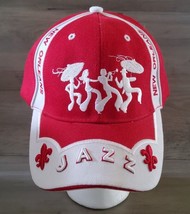 New Orleans Jazz Buorbon Street Saints Baseball Hat Red White Raised Embroidery - $23.14