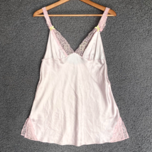 Victoria Secret Baby Doll Slip Short Satin Nightie Pale Pink Lace Chemise Bows M - £12.32 GBP