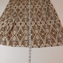 Ruby Rd. Elastic Waist Women's Brown & Beige Geometric Long Skirt Size XL image 10
